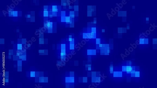 Digital futuristic pattern animation. Looping square animation background. Digital futuristic data technology. 