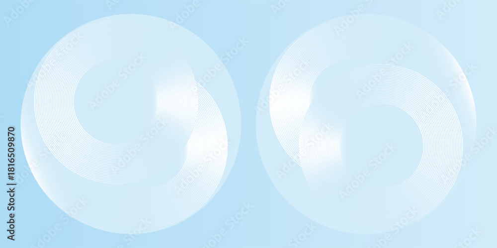 Obraz premium Abstract minimalist banner background, pastel, blue, and white gradient.