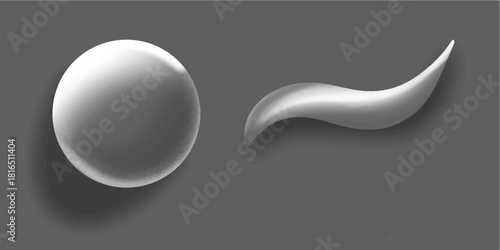 Abstract sphere and wave design elements smooth and glossy shapes ideal for modern graphic design projects