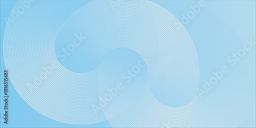 Abstract minimalist banner background, pastel colorful, blue and white gradations. Circle effect style art modern illustration eps10