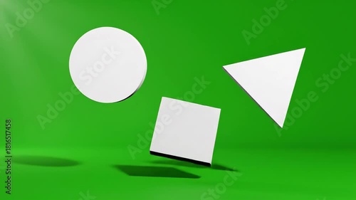 Geometric Shapes in Motion - A Minimalist Abstract Animation.