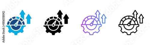 Optimization Icon Multiple Style Vector Illustration
