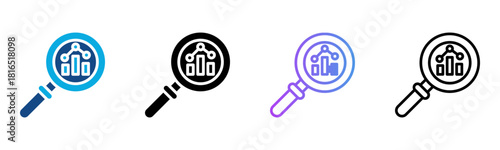 Analysis Icon Multiple Style Vector Illustration
