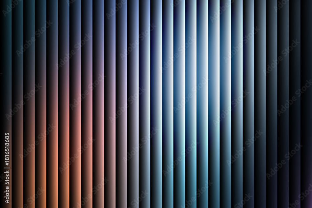 Fototapeta premium Abstract Blue and Pink Glowing Vertical Glass Ribbed Background with Soft Light Gradient. Modern digital design perfect for technology, luxury, and futuristic visuals.