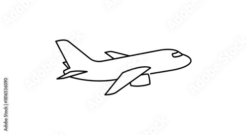 Airplane Icon Flying Plane White background.