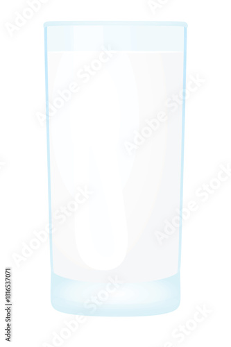 Fresh milk glass and milkpack. vector	