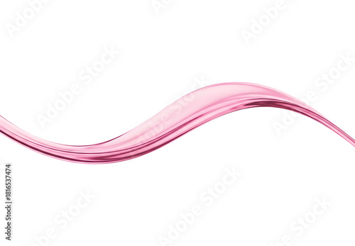 Abstract flowing pink brush stroke on black background