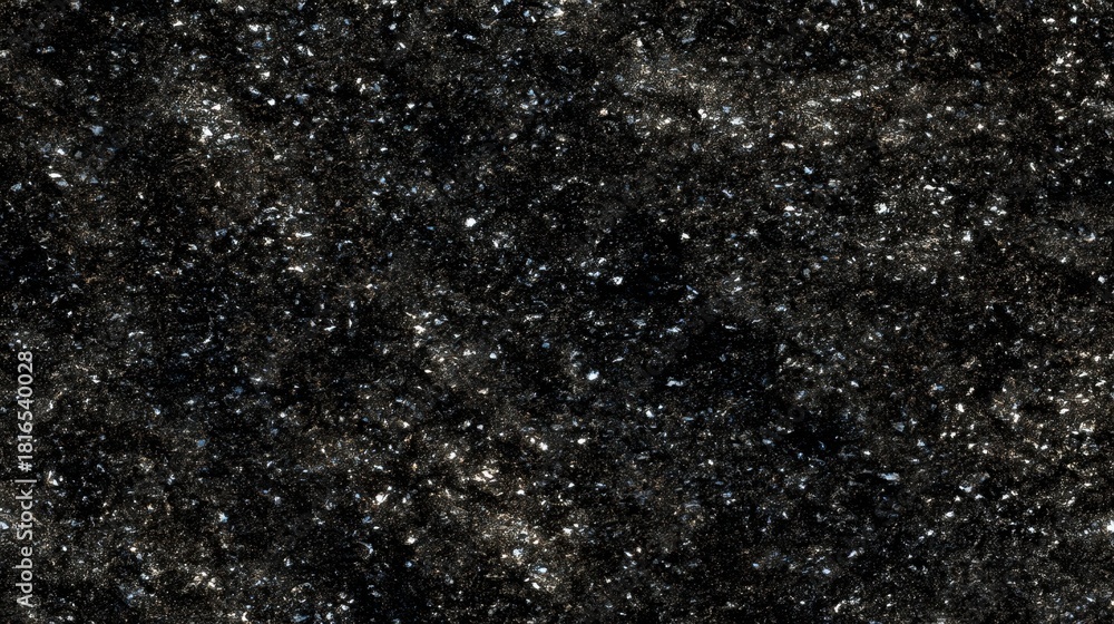 Obraz premium Abstract black texture with sparkling elements creating a cosmic background suitable for design or artistic projects in various creative fields