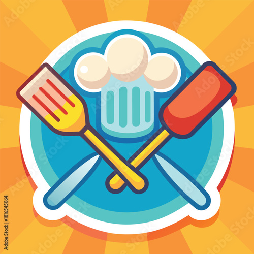 Restaurant menu design with fork and spoon vector illustration