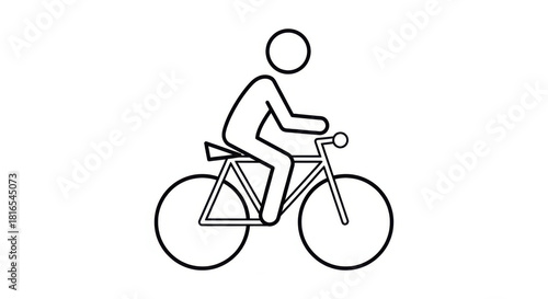 Bicyclist icon Bike rider outline vector.