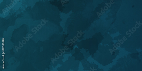 Tableau sur toile Fondo de acuarela oscura y abstracta en tonos azul verdoso y de pared
