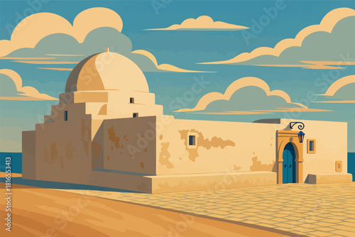 Monastir Tunisia - Atmospheric Middle Eastern Architecture 