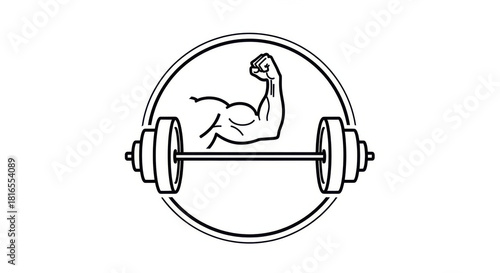 Gym Logo Fitness Icon Bodybuilding Symbol.