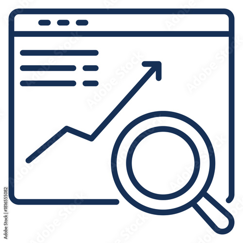Data Research Line Icon
