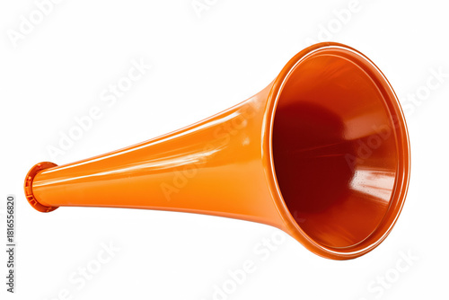 Orange Vuvuzela Horn Isolated on White