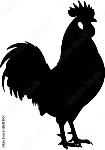 Rooster silhouette farm animal icon