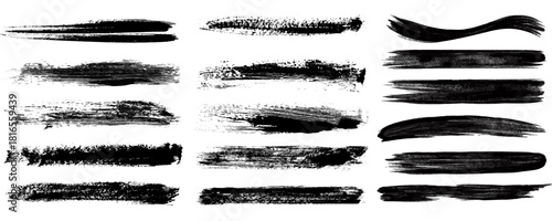 Beautiful Brush vector collection. Grunge Elements - Brush strokes, ink paint brush, grunge lines.