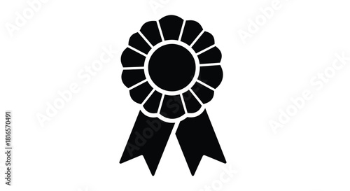 Rosette ribbon icon