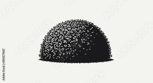Bush silhouette vector illustration