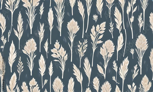 Repeating background with nature elements