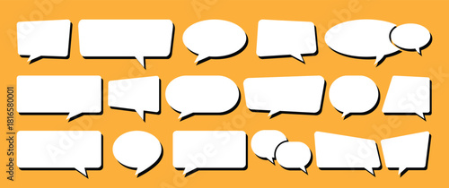 Vector of Blank speech bubbles. Set of speech bubble collection - Comic speech bubbles. Talk bubbles.