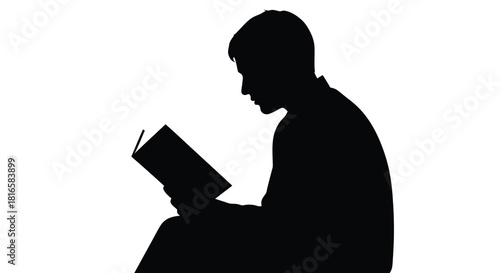 Reader engrossed in a book