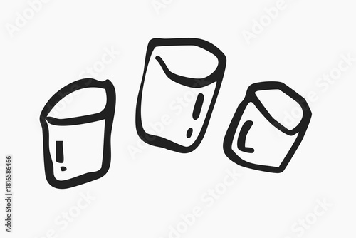 Christmas doodle element marshmallow