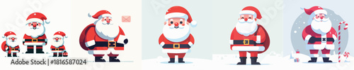 Cute Santa Claus Character Vector Illustration