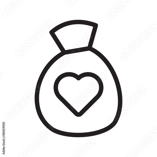 Donation Bag Icon Collection, Practical Giving and Charity Symbols for Nonprofit, Community, and UI Applications