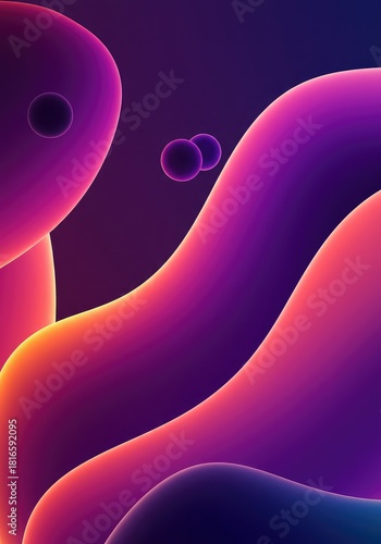 Dynamic abstract background showing seamless flow and movement, suggesting change, transition, and adaptability in a liquid form ,adaptability ,smooth ,template