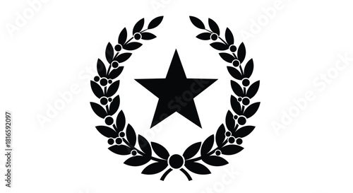 Star and laurel wreath symbol