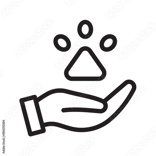 Compassionate Animal Care icon collection for pet services, veterinary support, wildlife protection, and animal welfare programs