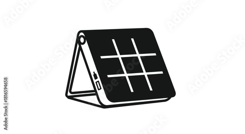 Foldable device with grid screen icon