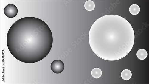 Modern geometric composition with colorful oval