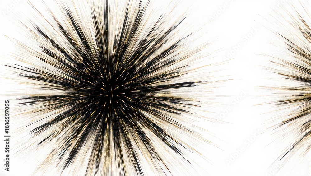 Obraz premium Close-up of a spiky seed head against a white background.