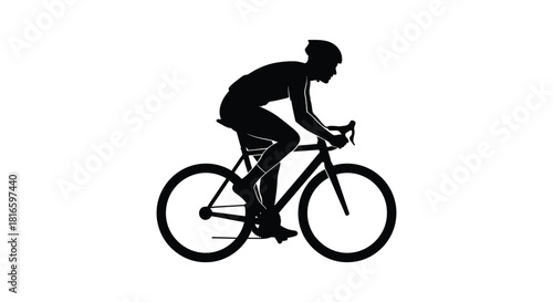 Cyclist silhouette