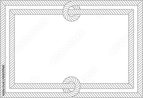 Rope frame with nautical knot design elements