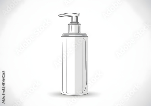 Cosmetic bottle with dispenser pump for liquid product application