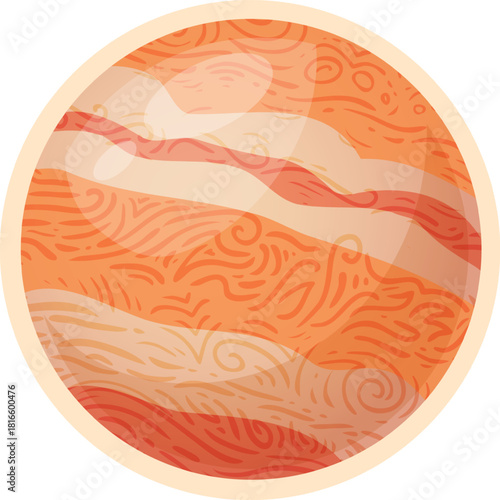 Jupiter planet illustration representing a gas giant