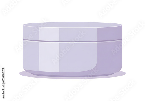 Cosmetic cream jar container with lid illustration
