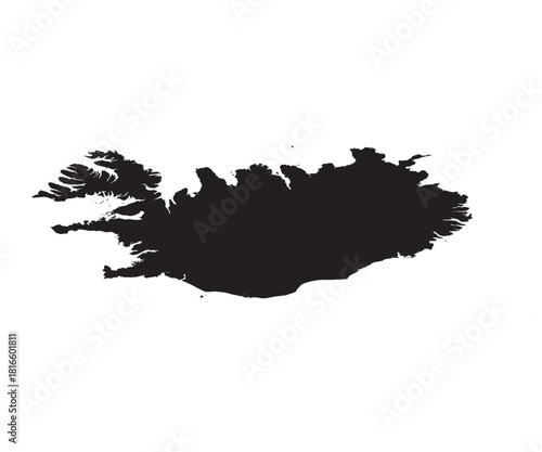 Iceland map vector