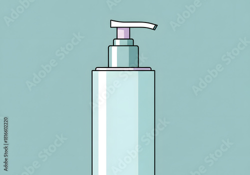 Cosmetic lotion pump dispenser with transparent background