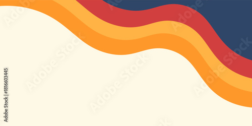 abstract colorful wave shapes banner background panoramic, purple, sparse, bent, modern art good illustrations simple nice vintage old