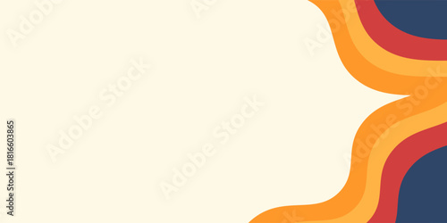 abstract colorful wave shapes banner background panoramic, purple, sparse, bent, modern art good illustrations simple