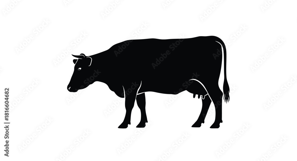 Fototapeta premium Cow silhouette