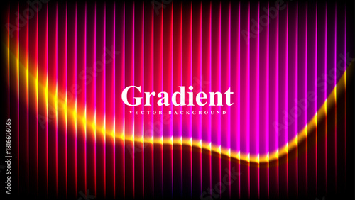 Chromatic ribbed gradient liquid light vector background design. Smooth fluid spectrum pattern background for artwork, album covers and visual branding.