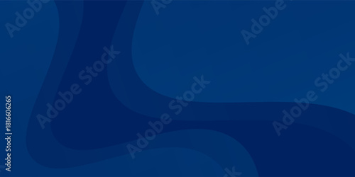 Dark blue paper waves abstract banner design. Elegant wavy vector background illustrations texture drak neutral