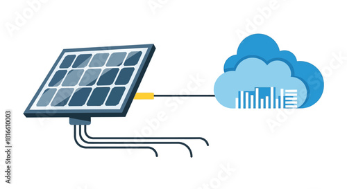 Solar panel cloud data monitoring