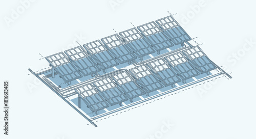 Solar panel array system diagram