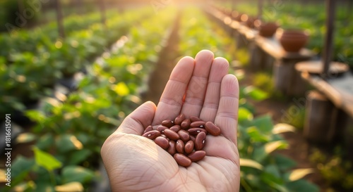 A Handful of Seeds Ready to be Planted in a Lush Garden to Grow